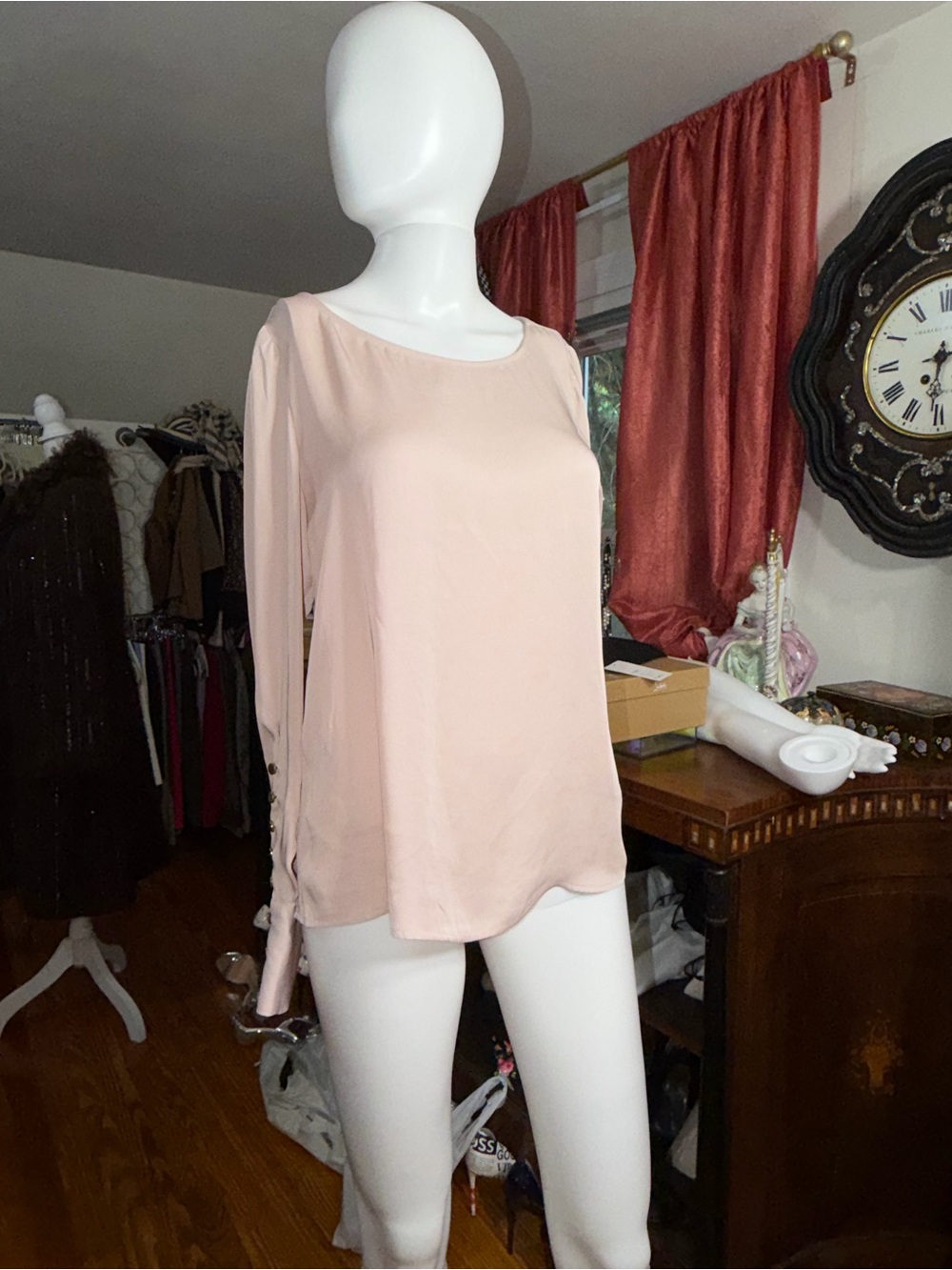 3pc Blouse Set XS NWT English Factory Mint, Express & Old Navy Blush Pink NWOT - Picture 7 of 12